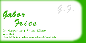 gabor frics business card
